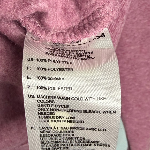 Adidas Pink Mauve Full Zip Fleece size Medium – High Collar, Soft Lining - Picture 4 of 5